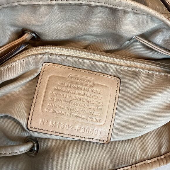 Coach Signature Stripe Jacquard Drawstring Large Tote Bag - Picture 12 of 16